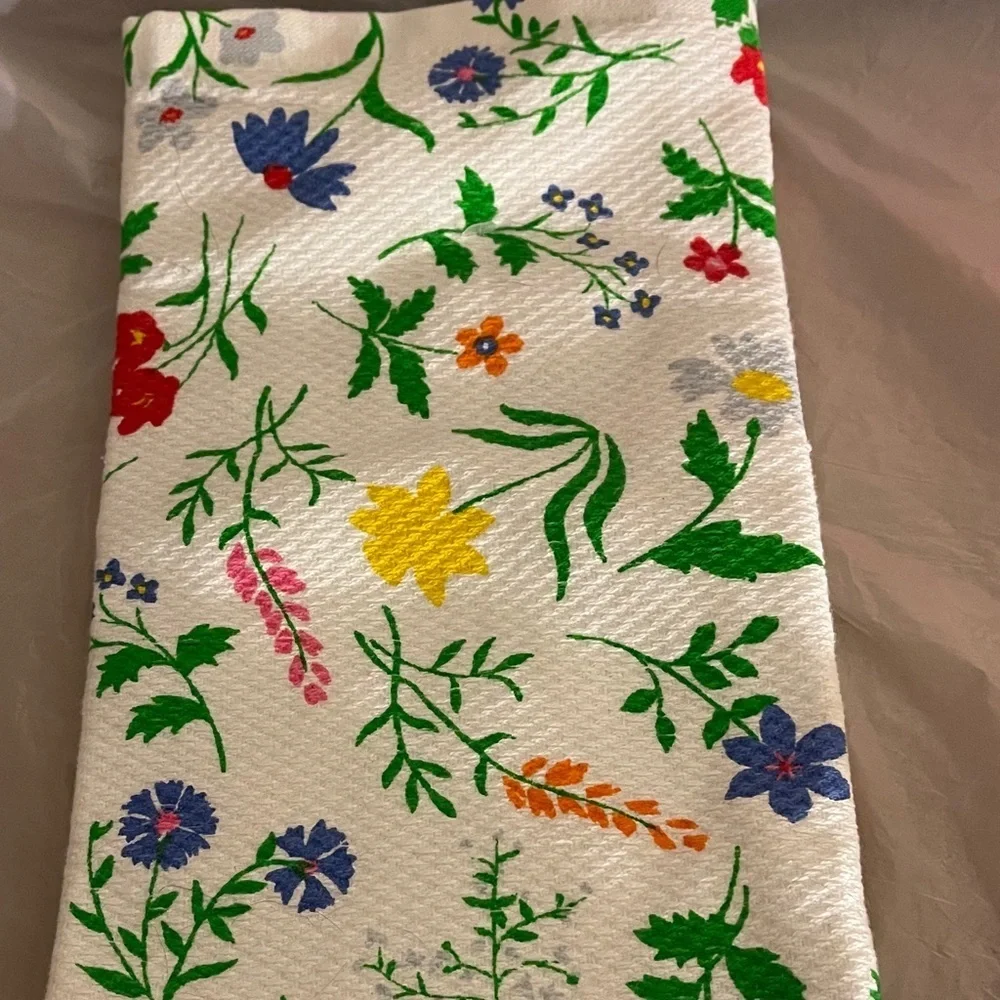 Kate Spade Multicolor Floral Fabric Kitchen Towels